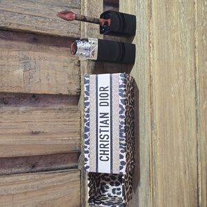 Christian Dior Mitzah Leopard Print Lipstick Case Limited Edition With Lipstick